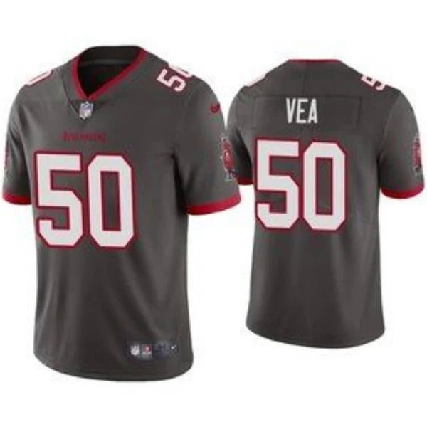 Men Tampa Bay Buccaneers #50 Vita Vea Nike Grey Vapor Limited NFL Jersey->tampa bay buccaneers->NFL Jersey